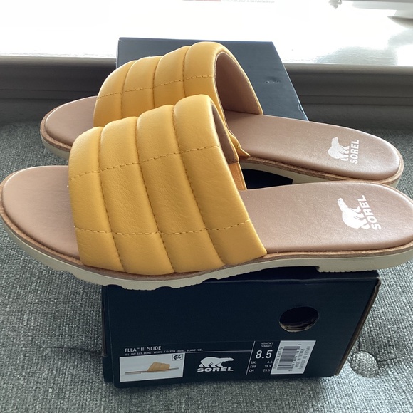 SOREL Ella III Quilted Puff Slide Sandal (Women), size 8.5 M - Picture 7 of 11